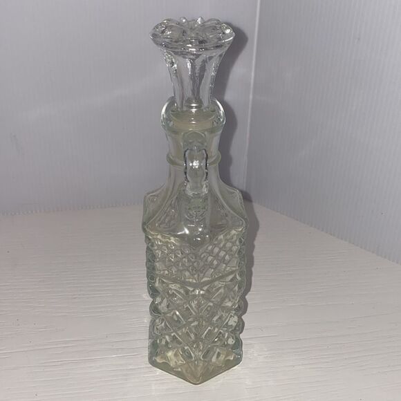 Anchor Hocking Vintage Wexford Oil & Vinegar Cruet With Stopper Top - Picture 4 of 7